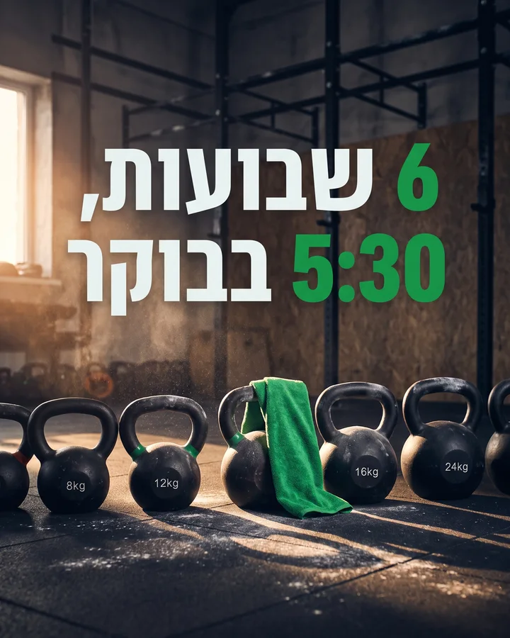 פוסט לדוגמה של סטודיו תנופה: 6 שבועות, 5:30 בבוקר